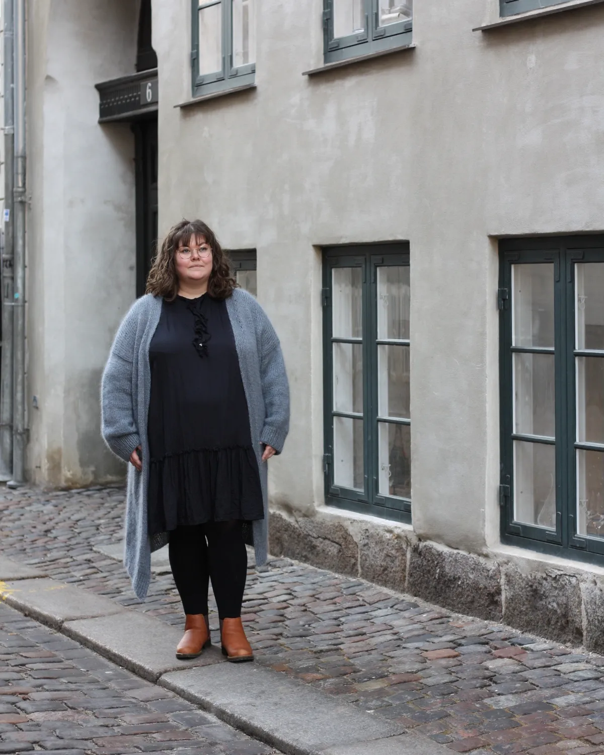 Knitting for Olive Charles Grey Cardigan Strickanleitung Deutsch
