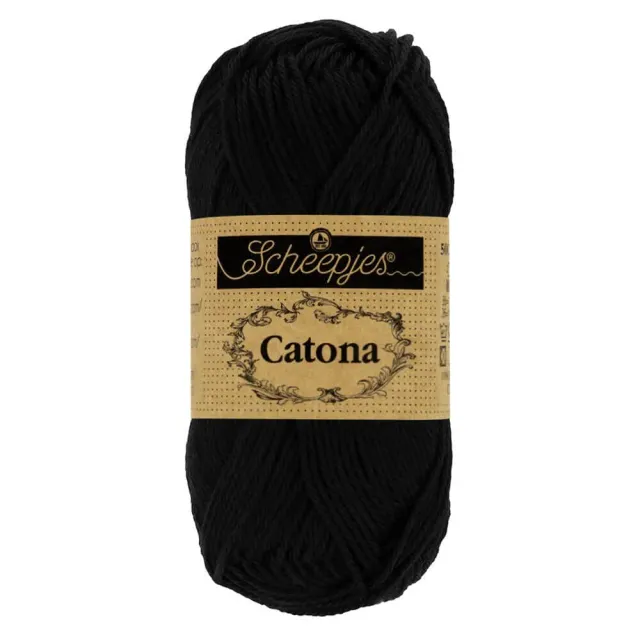 Scheepjes Catona 110 Baumwollgarn 1x25g Schwarz