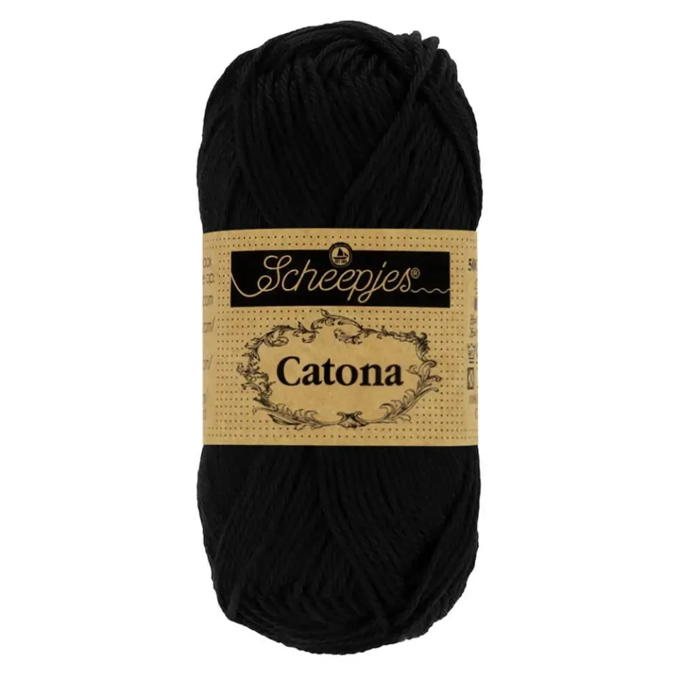 Scheepjes Catona 110 Baumwollgarn 1x25g Schwarz