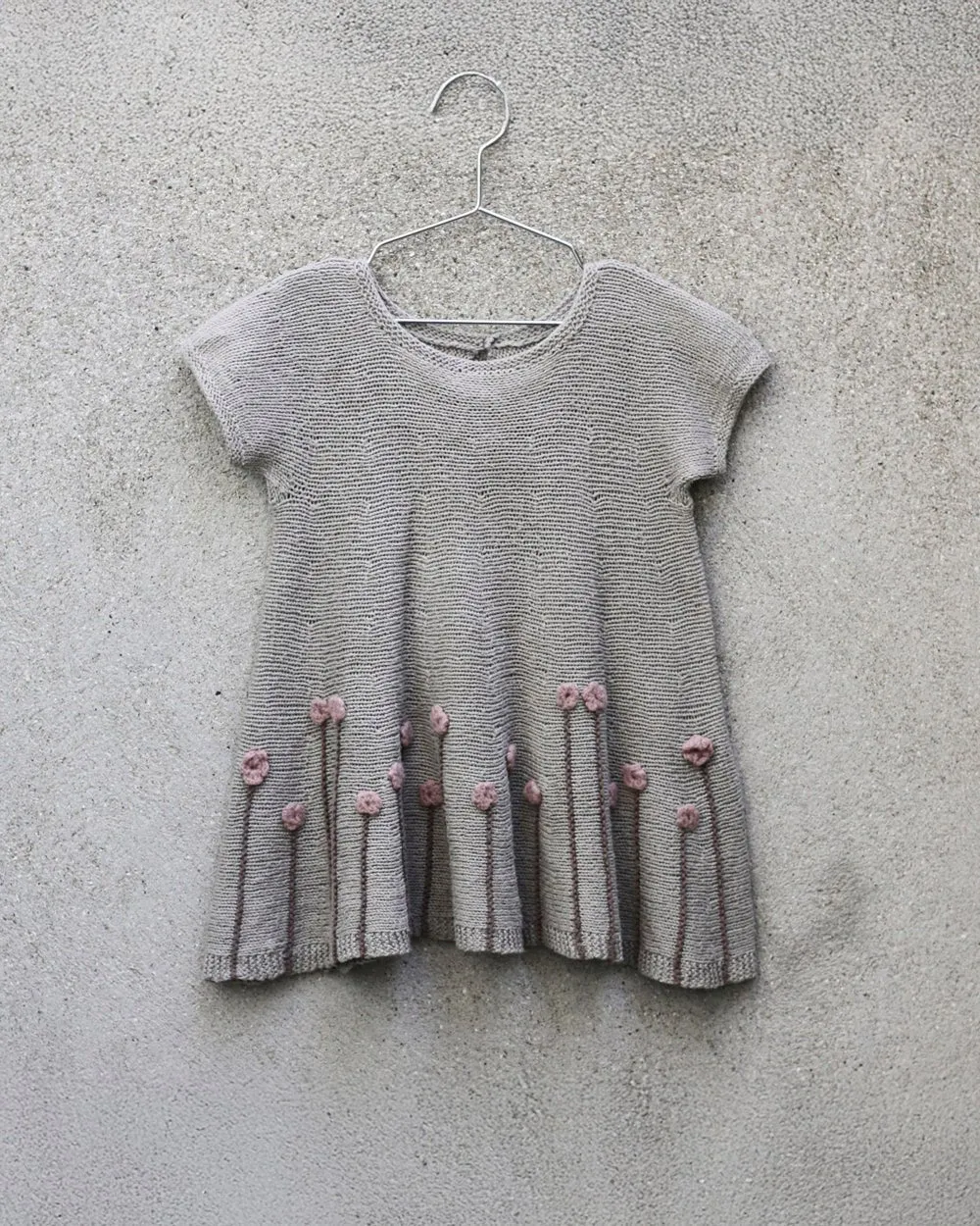 Knitting for Olive Flower Dress Strickanleitung Kleid mit Blumen