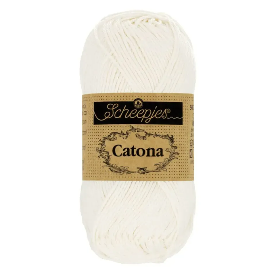 Scheepjes Catona 105 Braut Weiß Baumwollgarn 25g weiß