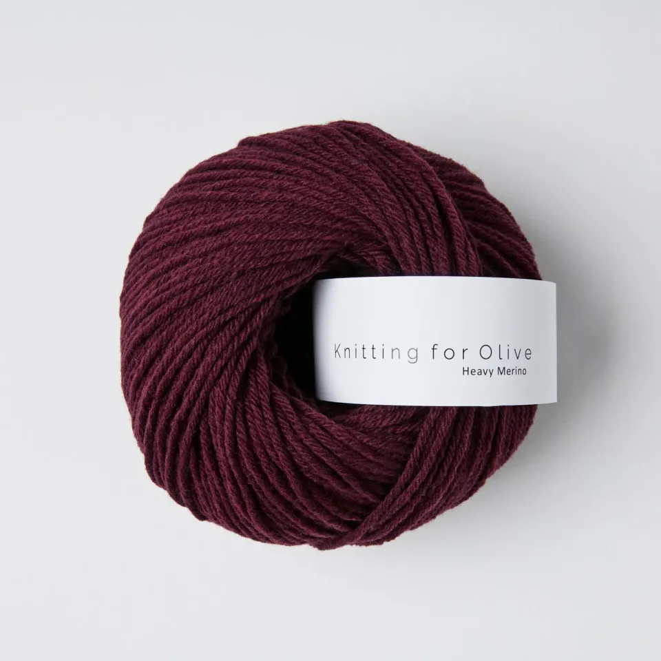 Knitting for Olive Heavy Merino Wolle Bordeaux 50g Rotbraun