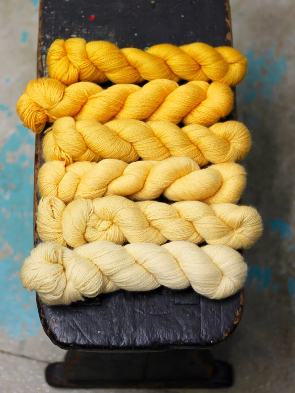 John Arbon Knit by Numbers Gradient Set 150g Mini Gelb 4ply