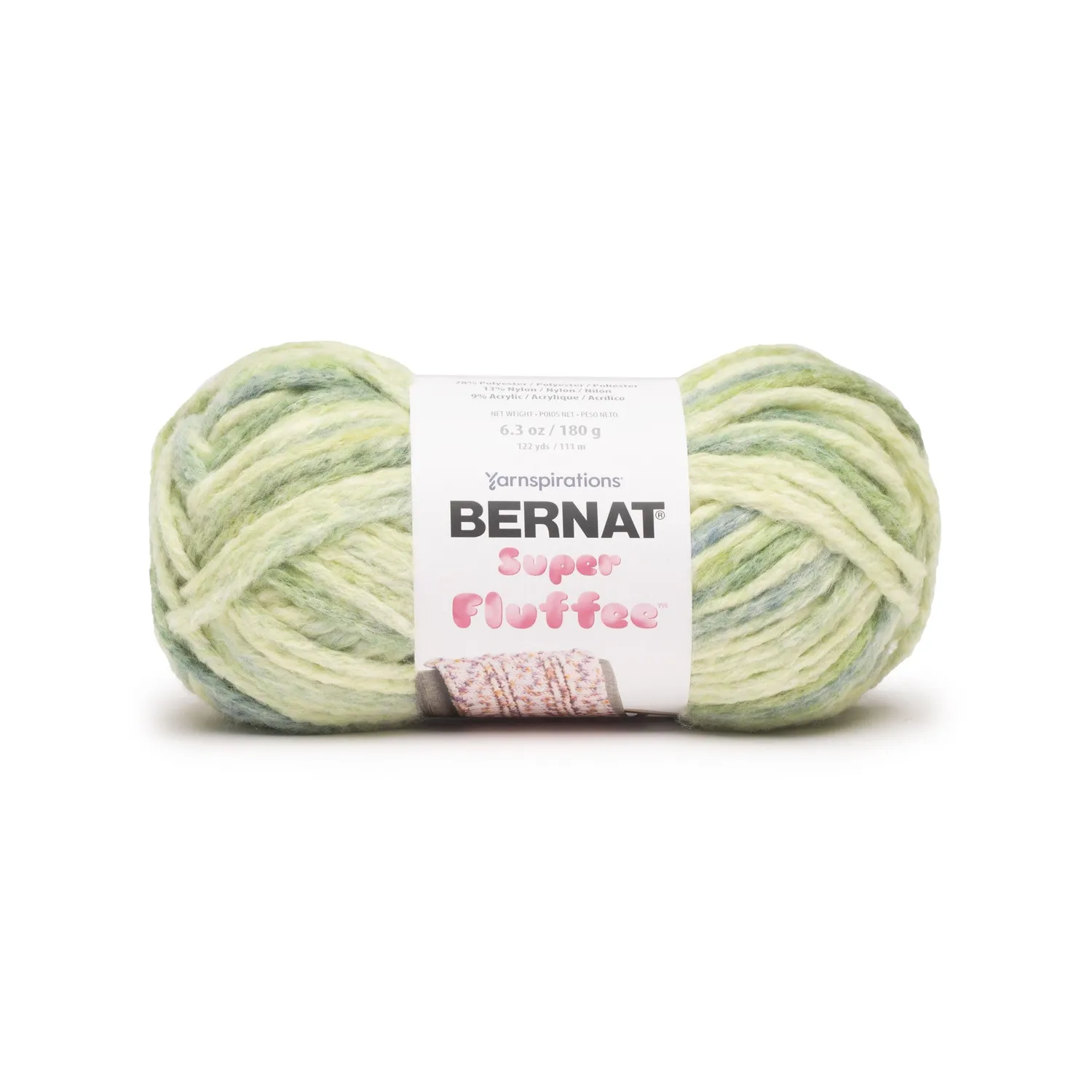 Bernat Super Fluffee Wolle Greenery 180g Flausch