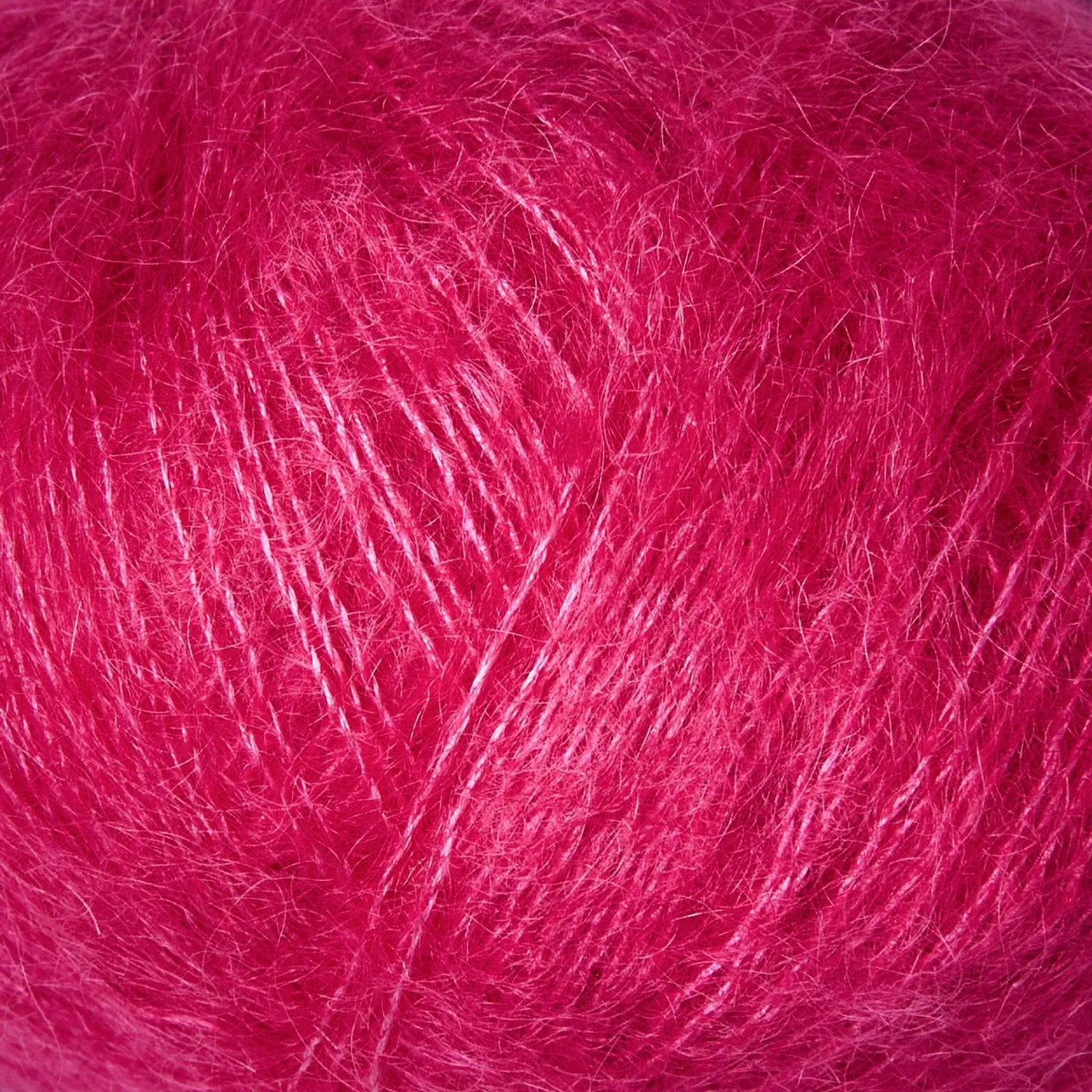 Knitting for Olive Soft Silk Mohair Wolle Pink Daisies