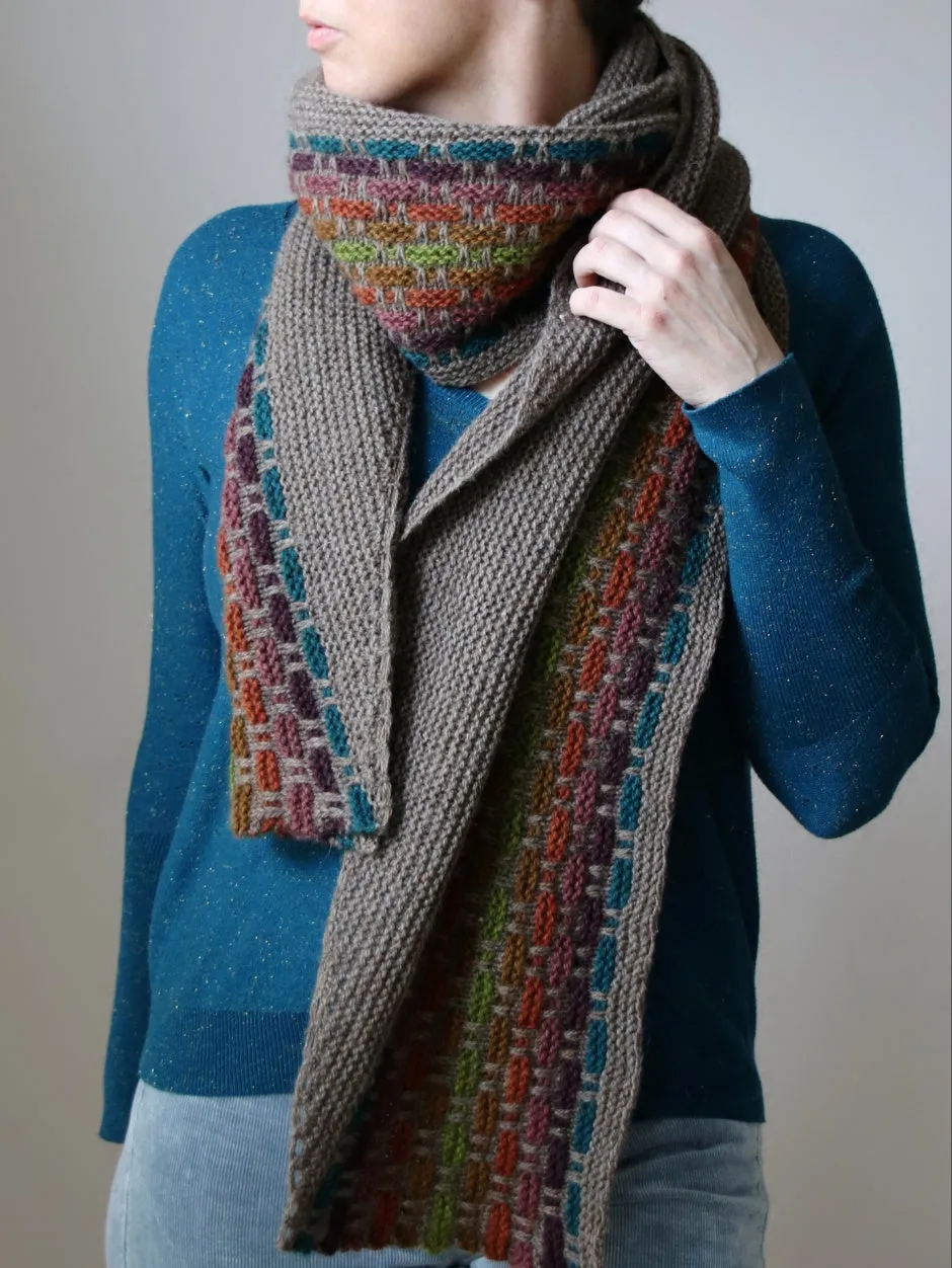 John Arbon Harvest Hues Wonderwall Shawl Strickkit Original