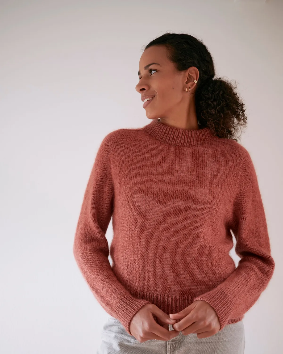 Knitting for Olive Carlie Sweater Strickanleitung Damen deutsch