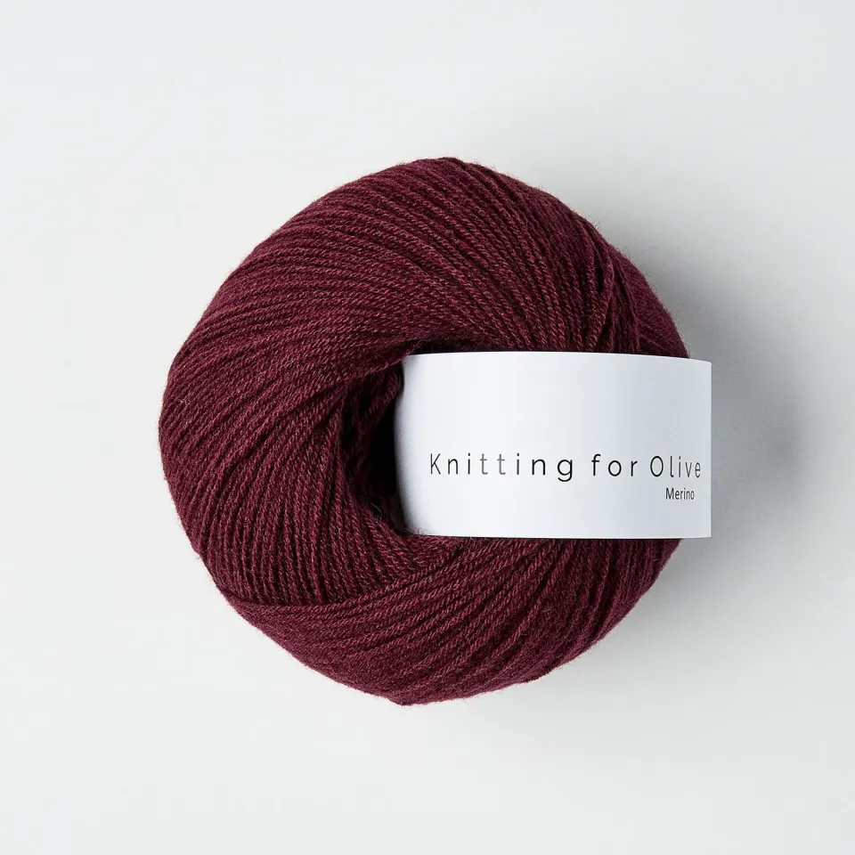 Knitting for Olive Merino Wolle Bordeaux 50 g Dunkelrot