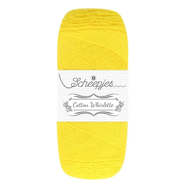 Scheepjes Cotton Whirlette 816 Bobbel Banana Gelb 100g Baumwolle