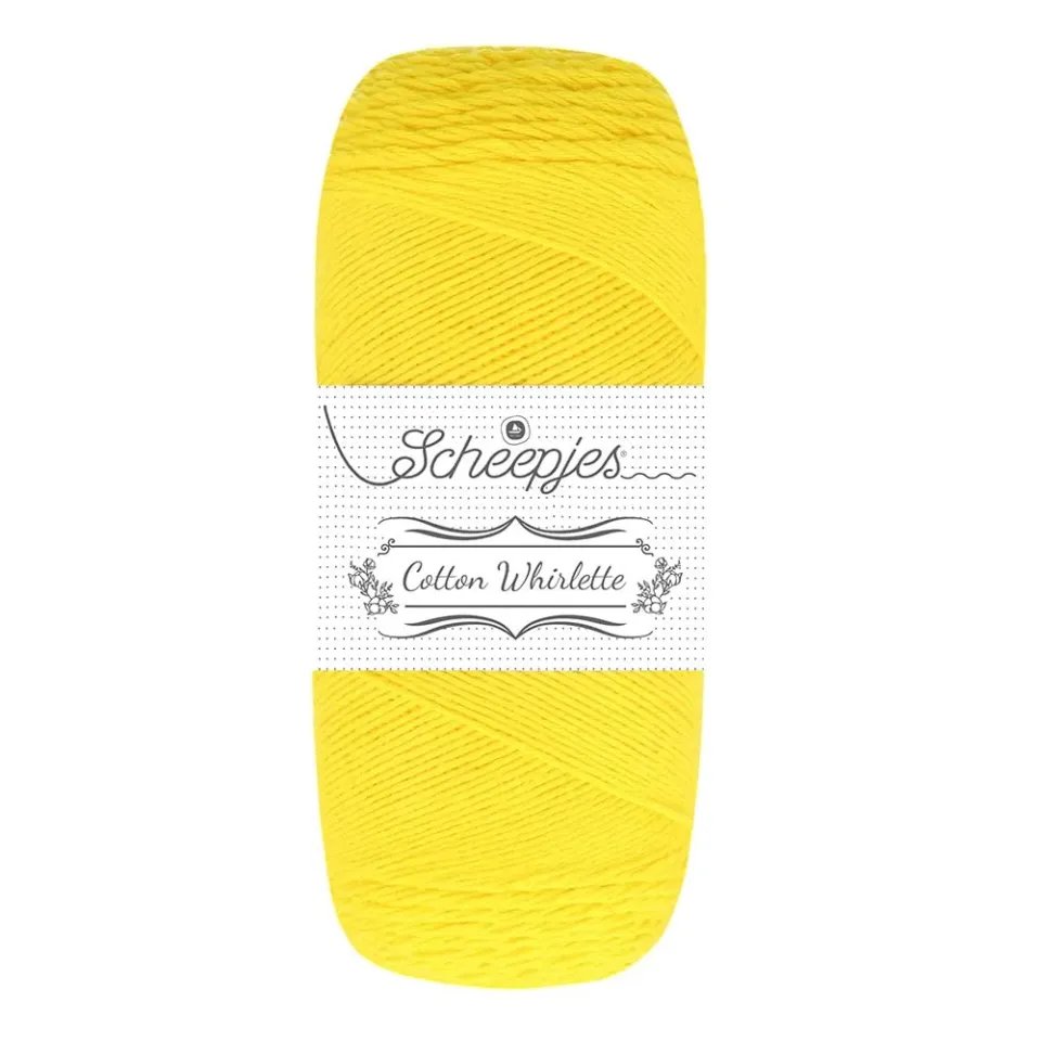 Scheepjes Cotton Whirlette 816 Bobbel Banana Gelb 100g Baumwolle