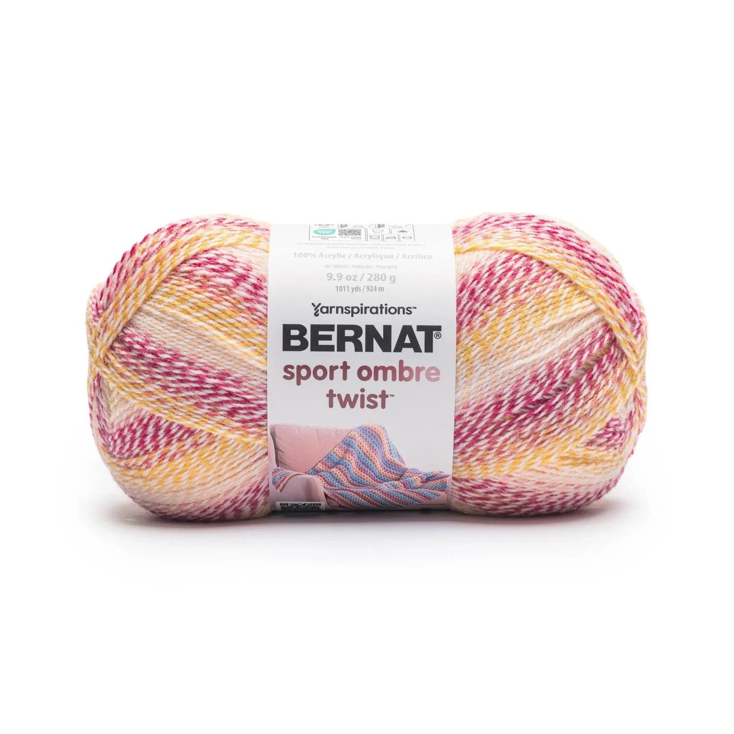 Bernat Sport Ombre Babywolle 280g zarter Farbverlauf