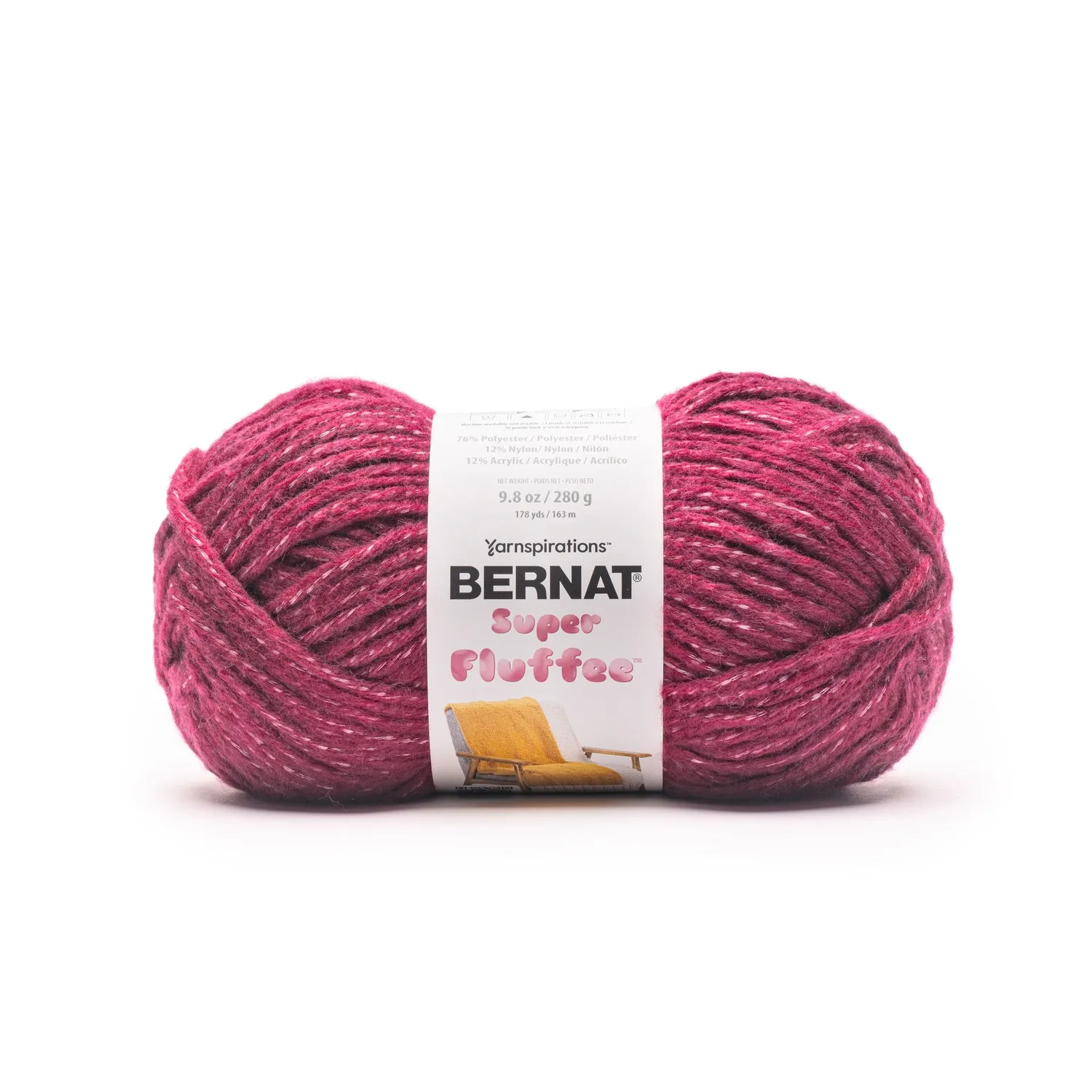 Bernat Super Fluffee Wolle 280g Coral super bulky Flauschgarn