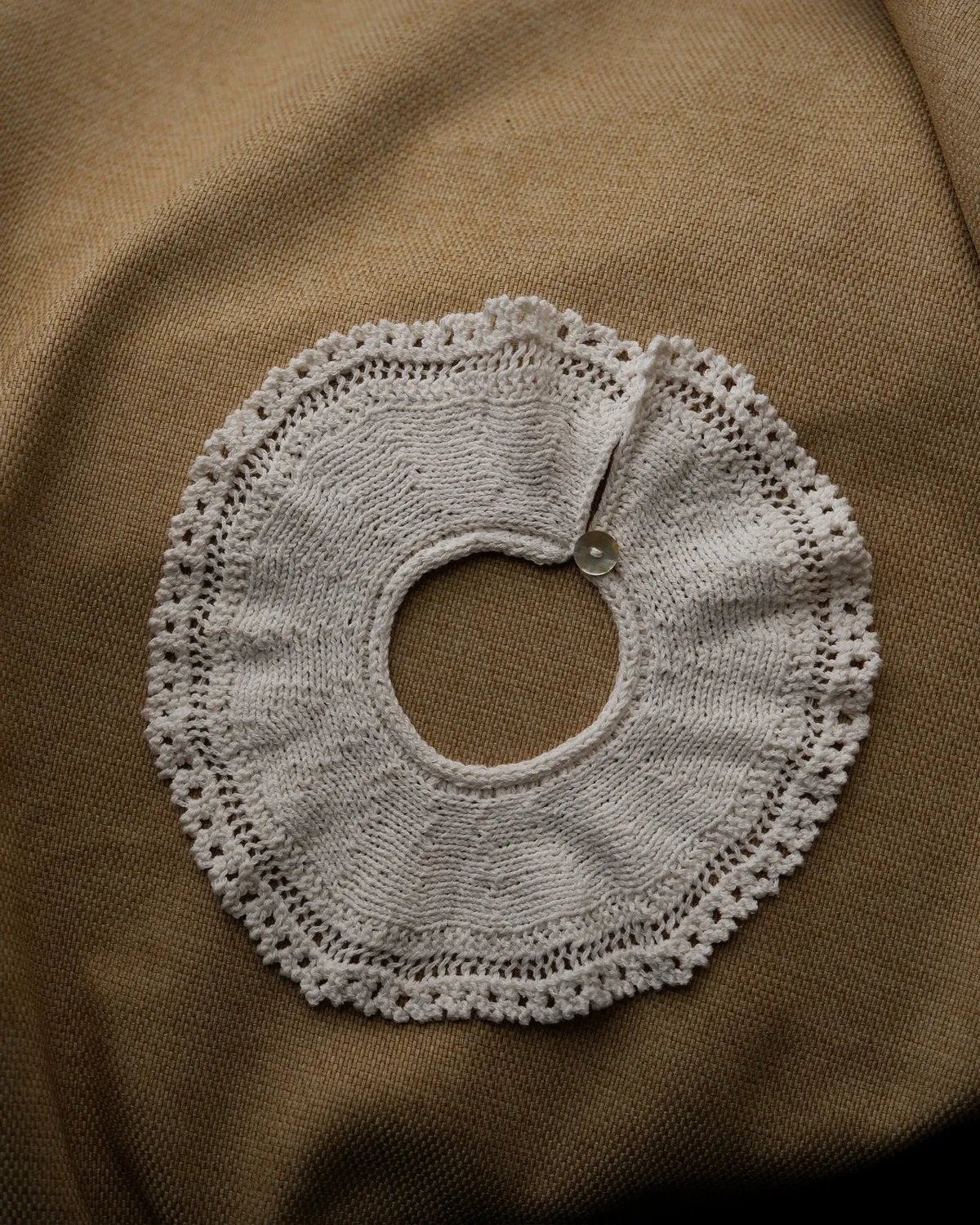 Knitting for Olive Agnes Collar Strickanleitung Kragen Deutsch Lochmuster