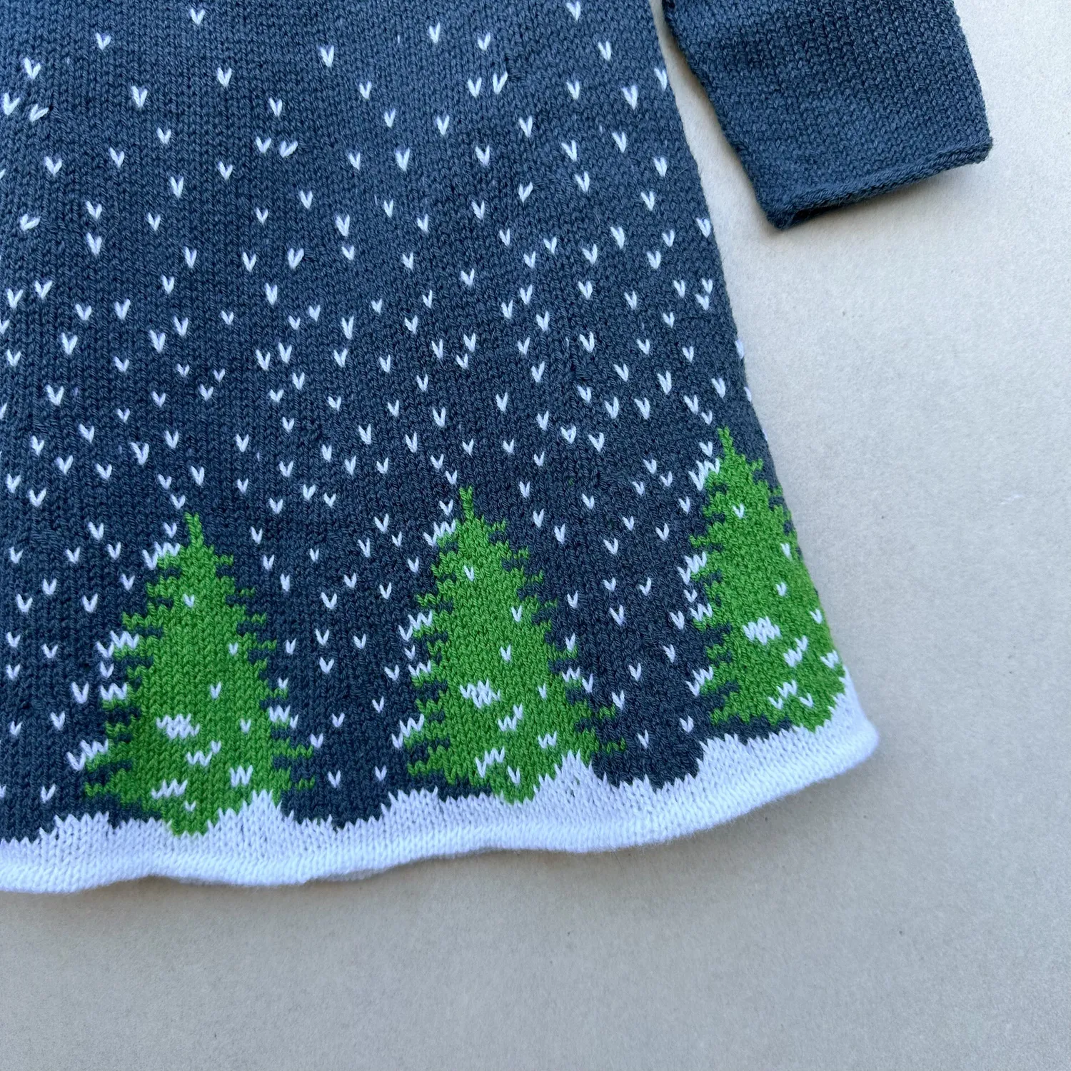 Knitting for Olive Snow Dress Strickanleitung deutsch Kinderkleid