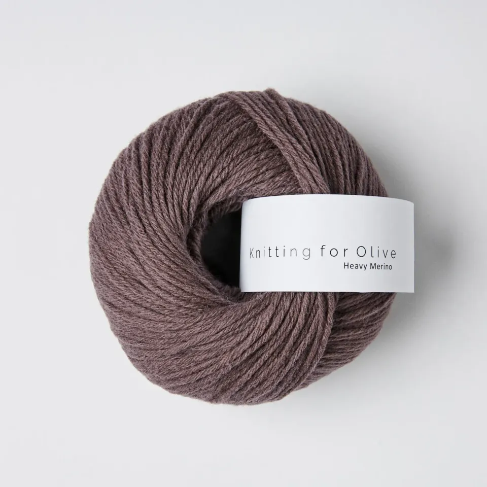 Knitting for Olive Heavy Merino Wolle Plum Clay 50g reine Merinowolle