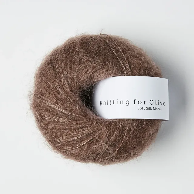 Knitting for Olive Soft Silk Mohair Mohairgarn Plum Clay 25g