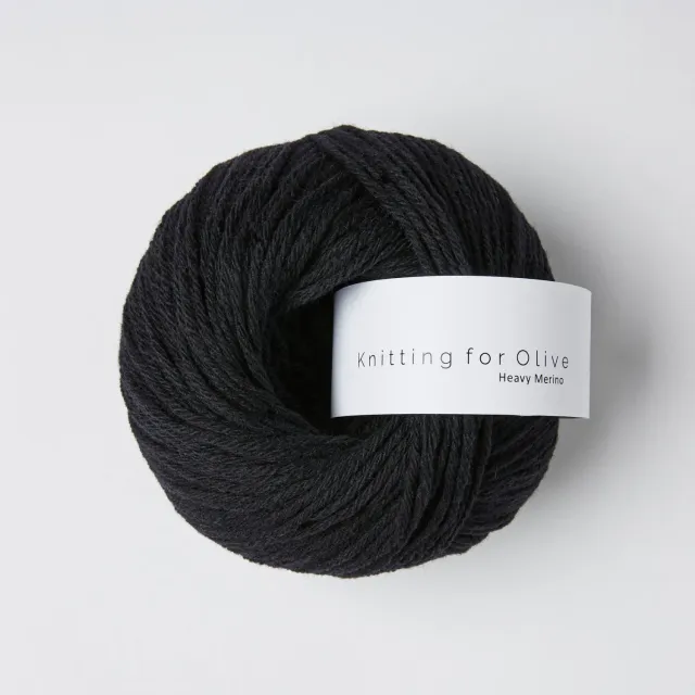 Knitting for Olive Heavy Merino Wolle Coal Schwarz 50g