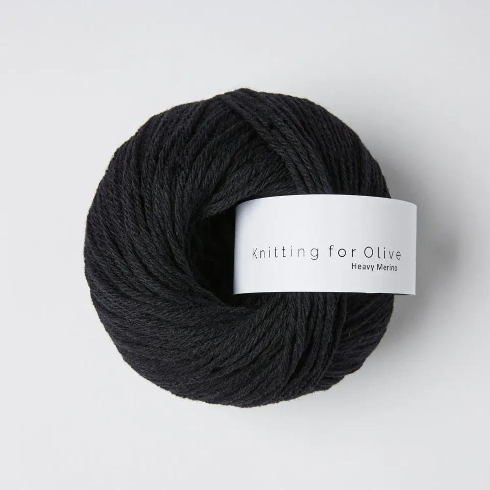 Knitting for Olive Heavy Merino Wolle Coal Schwarz 50g