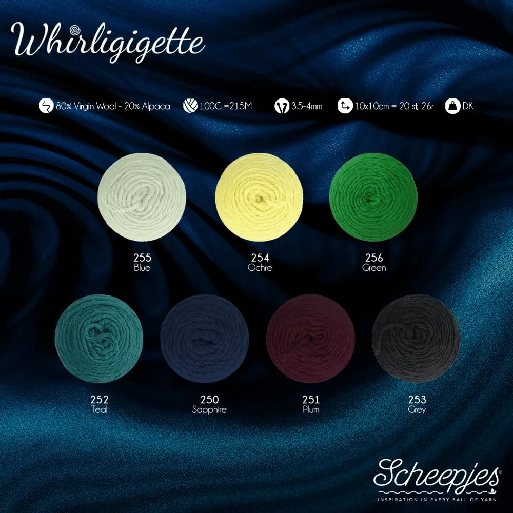 Scheepjes Whirligigette 256 Wollgarn 100g Grün Alpaka