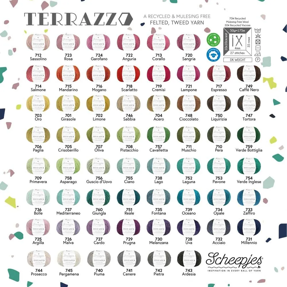 Scheepjes Terrazzo Wolle Olive 707 1x50g gesprenkelt