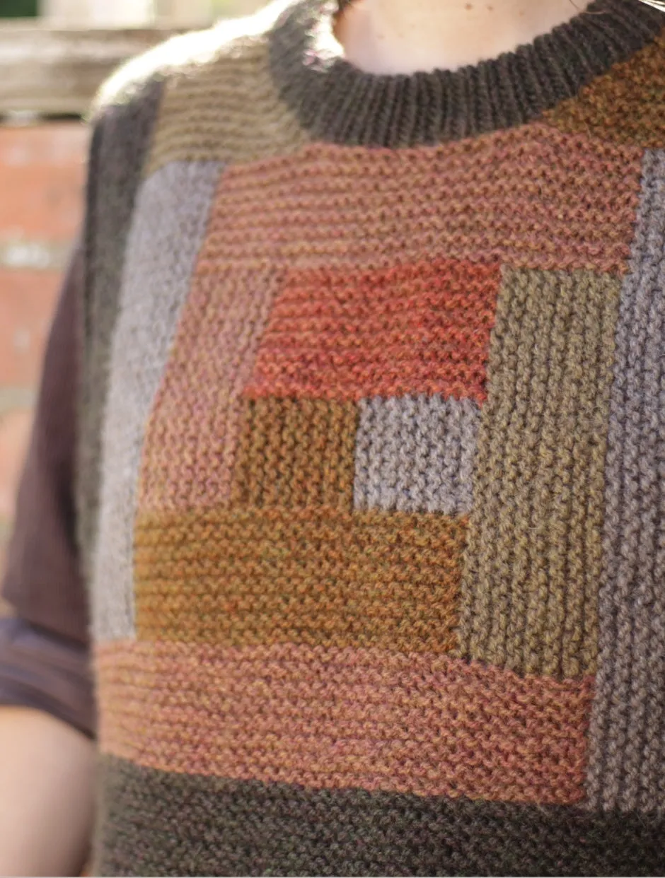 John Arbon Walled Garden Weste Strickkit Warm Tones Gr.1