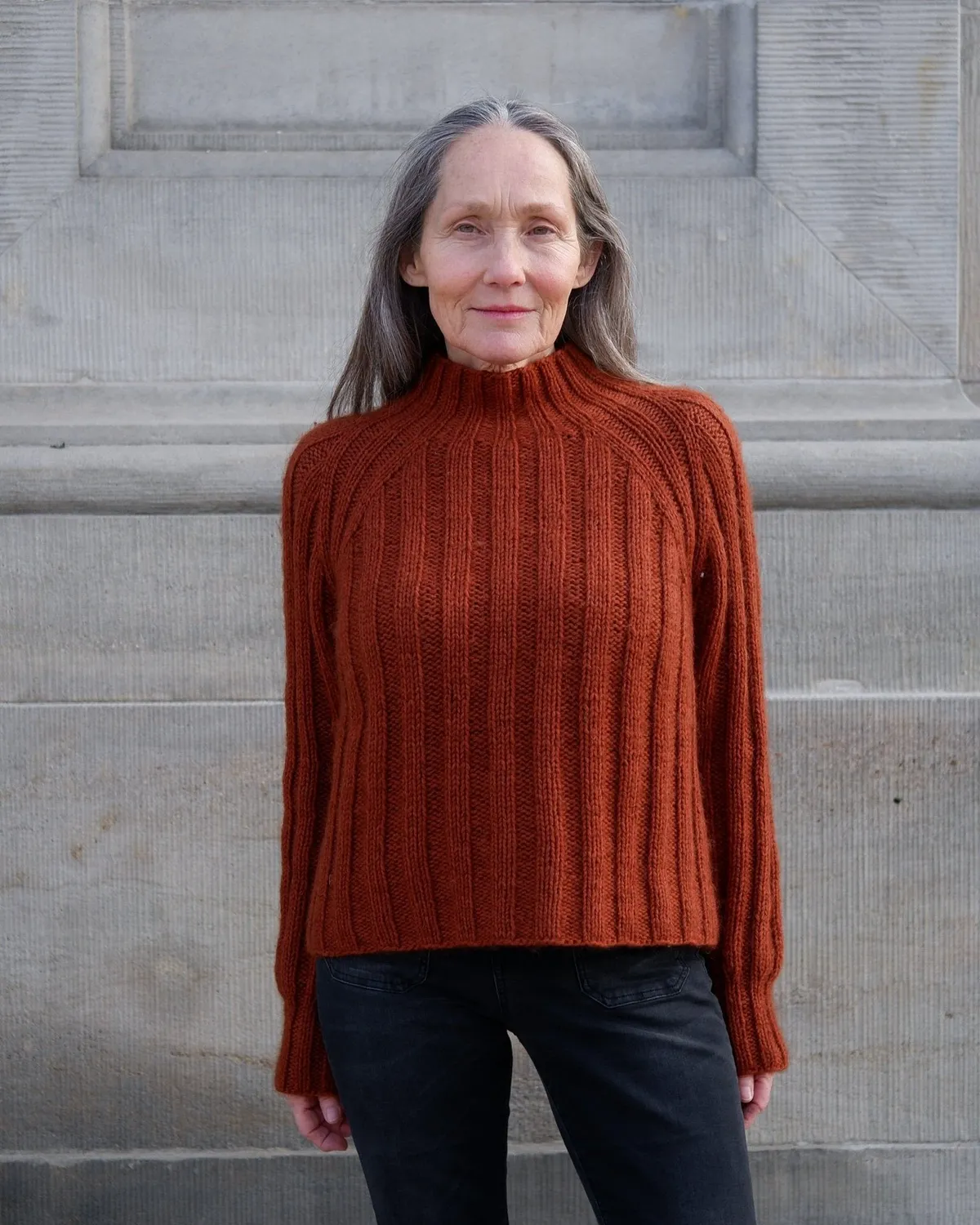 Knitting for Olive Chunky Rib Sweater Strickanleitung deutsch Oversize