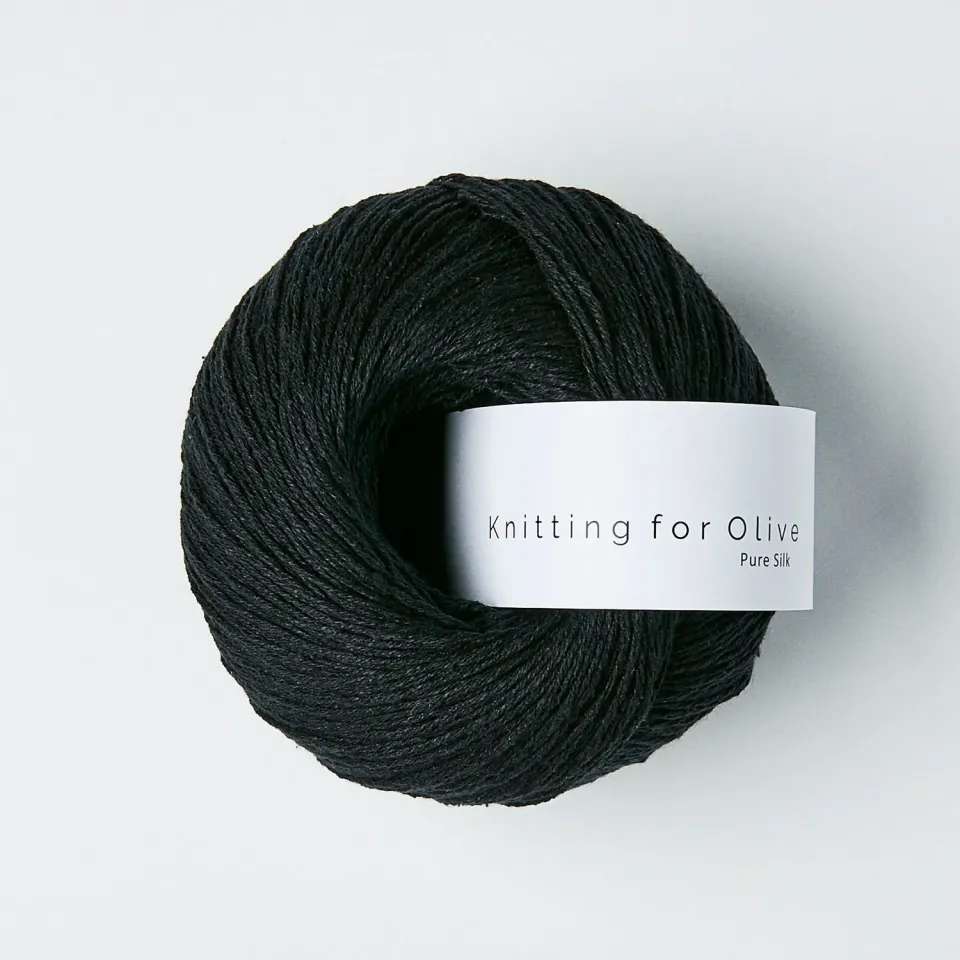 Knitting for Olive Pure Silk Seidengarn Coal kühles Schwarz