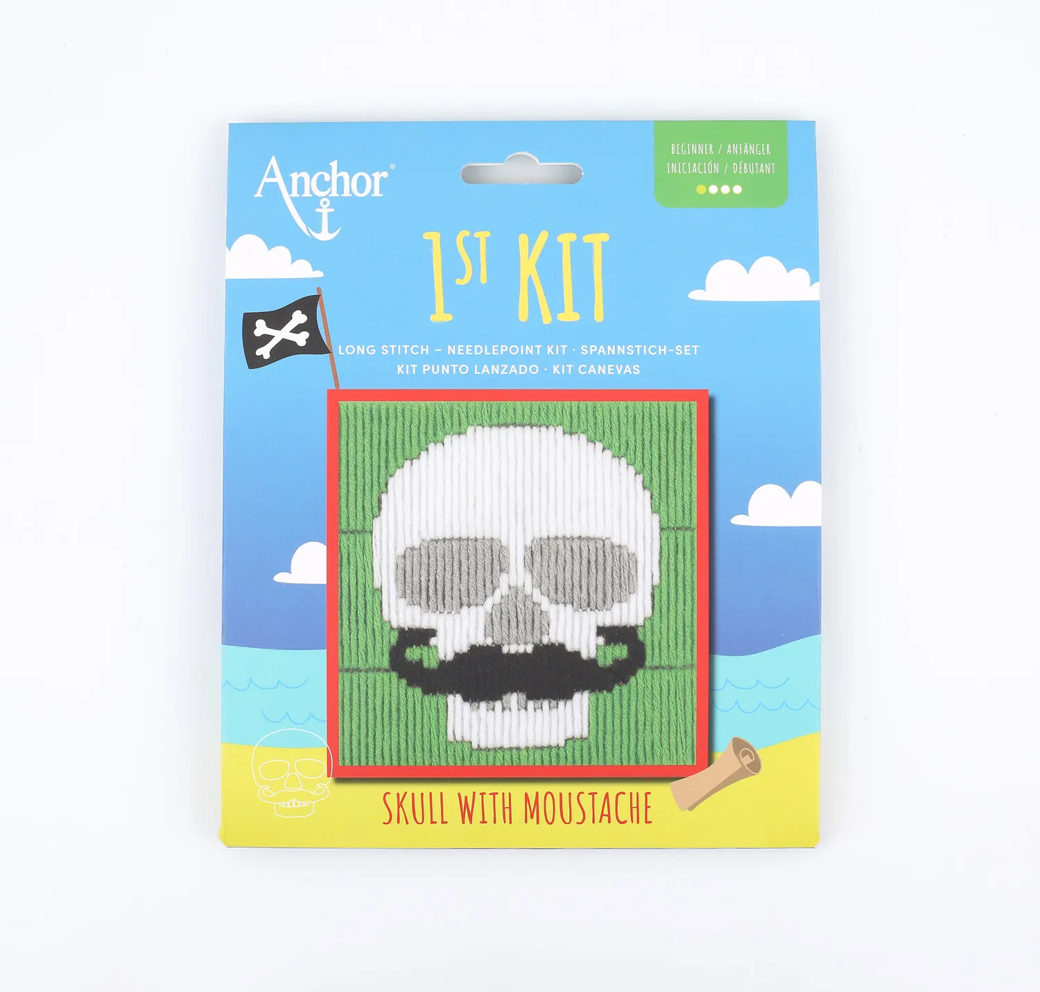 Anchor 1st Kit Totenkopf Longstitch-Set 10x10 cm