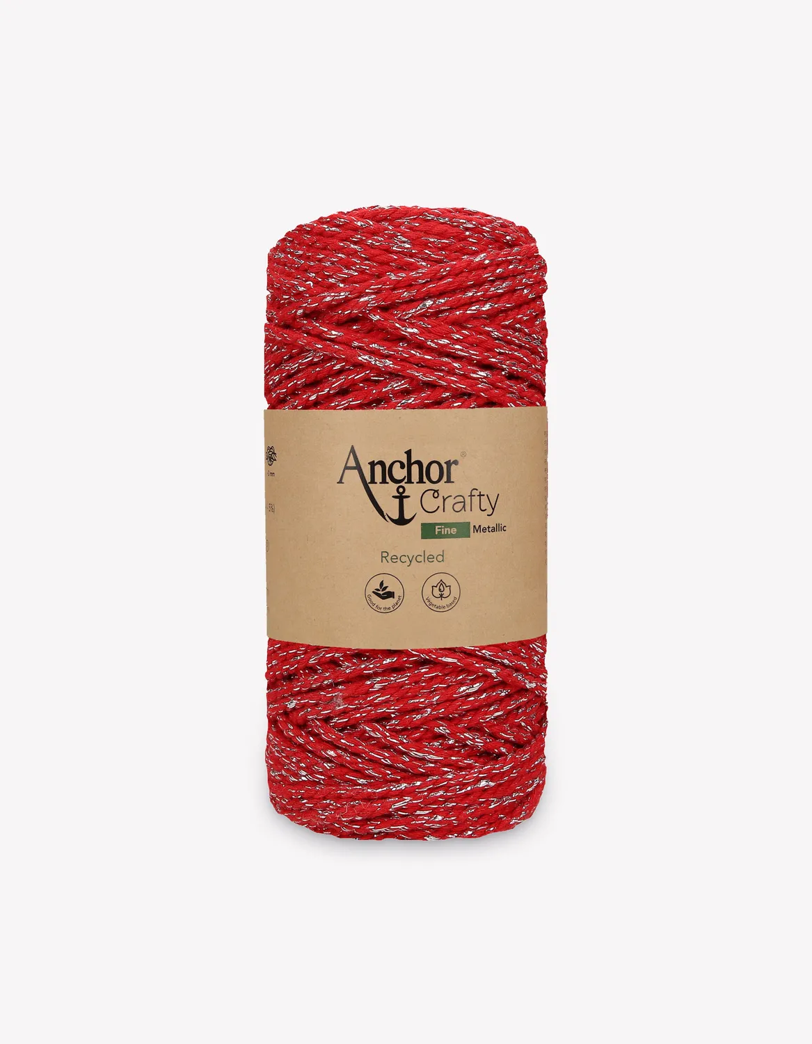 Anchor Crafty Fine Metallic Makrameegarn 250g Glitzer