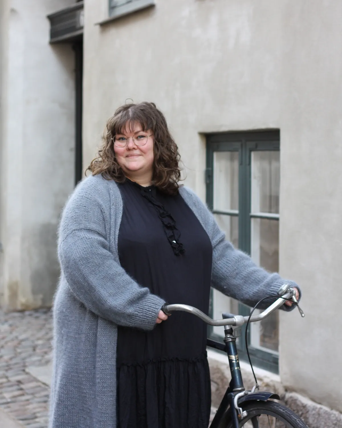 Knitting for Olive Charles Grey Cardigan Strickanleitung Deutsch