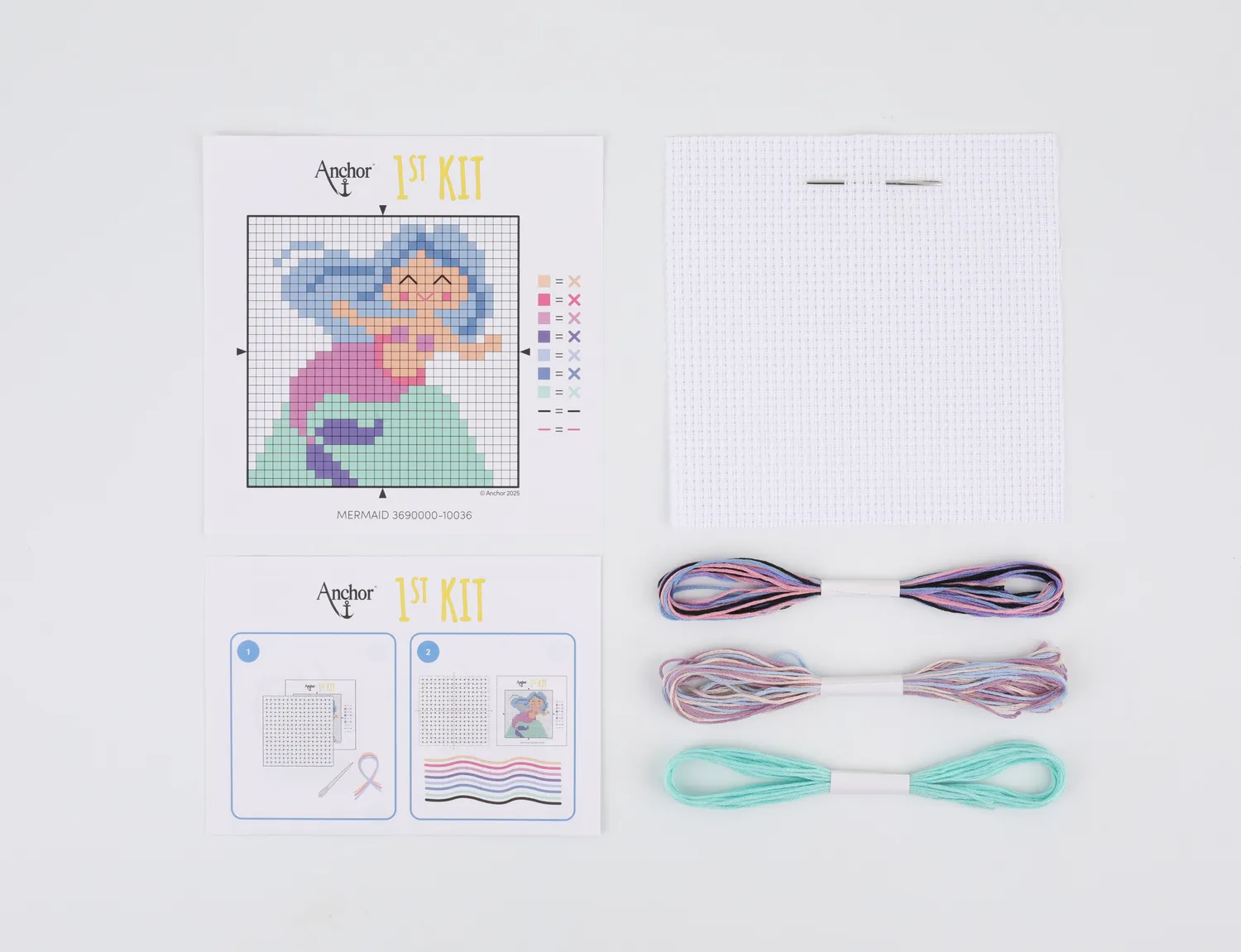 Anchor 1st Kit Mermaid Kreuzstichset 10 cm Anfänger