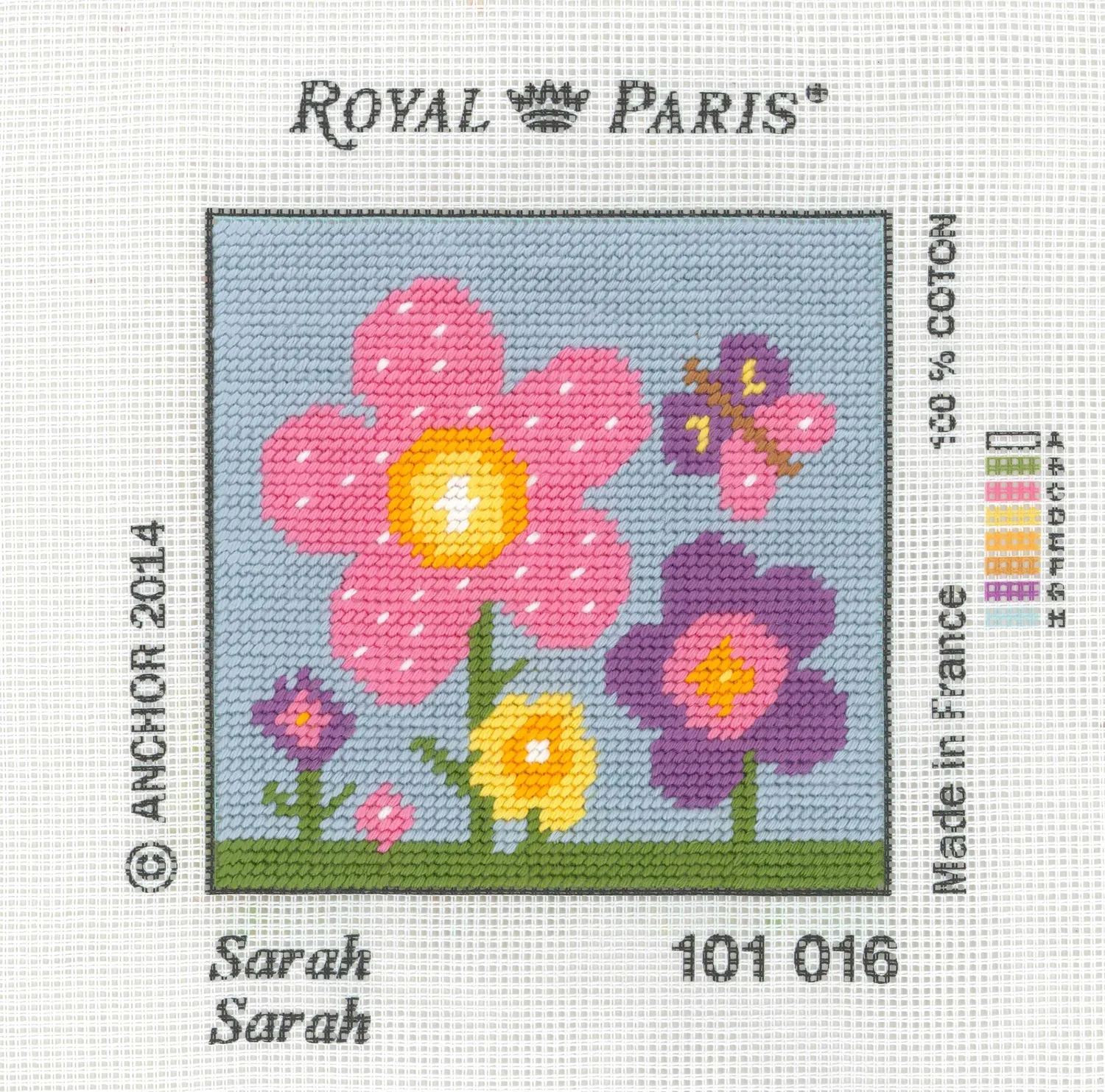 Anchor Royal Paris Sarah Stickcanvas 15x15 cm Kinder
