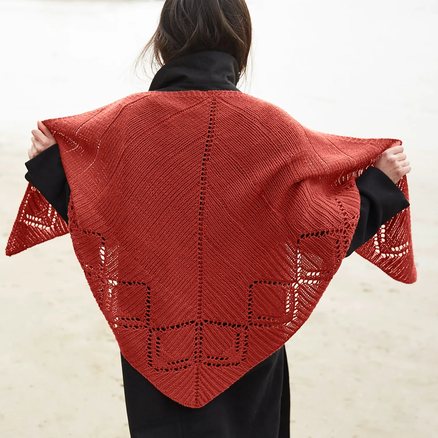 Rosy Green Wool Ating Tuch Strickanleitung Dreieck