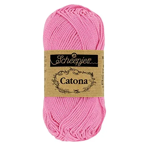 Scheepjes Catona 50g Häkelgarn rosa mercerisiert