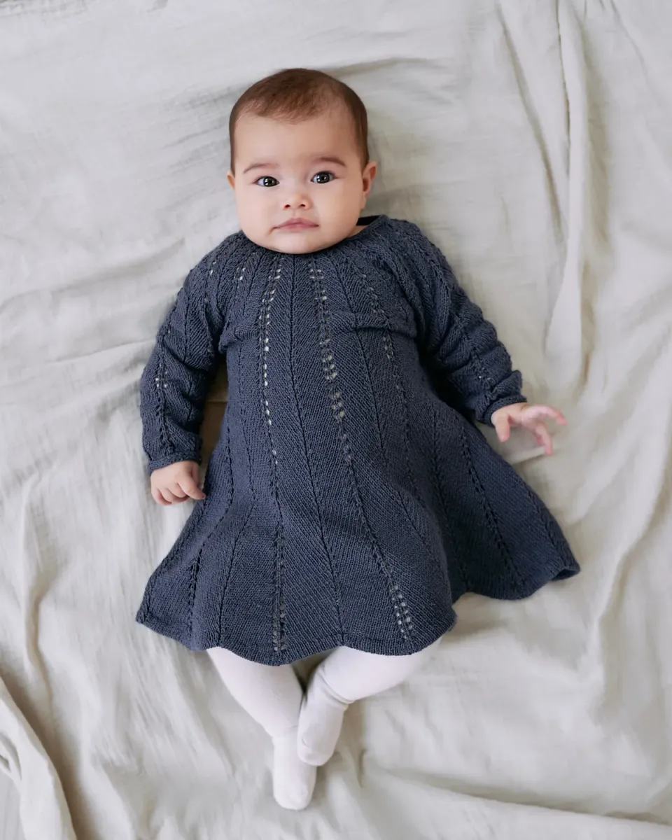 Knitting for Olive Fern Dress Strickanleitung 6 Monate bis 10 J