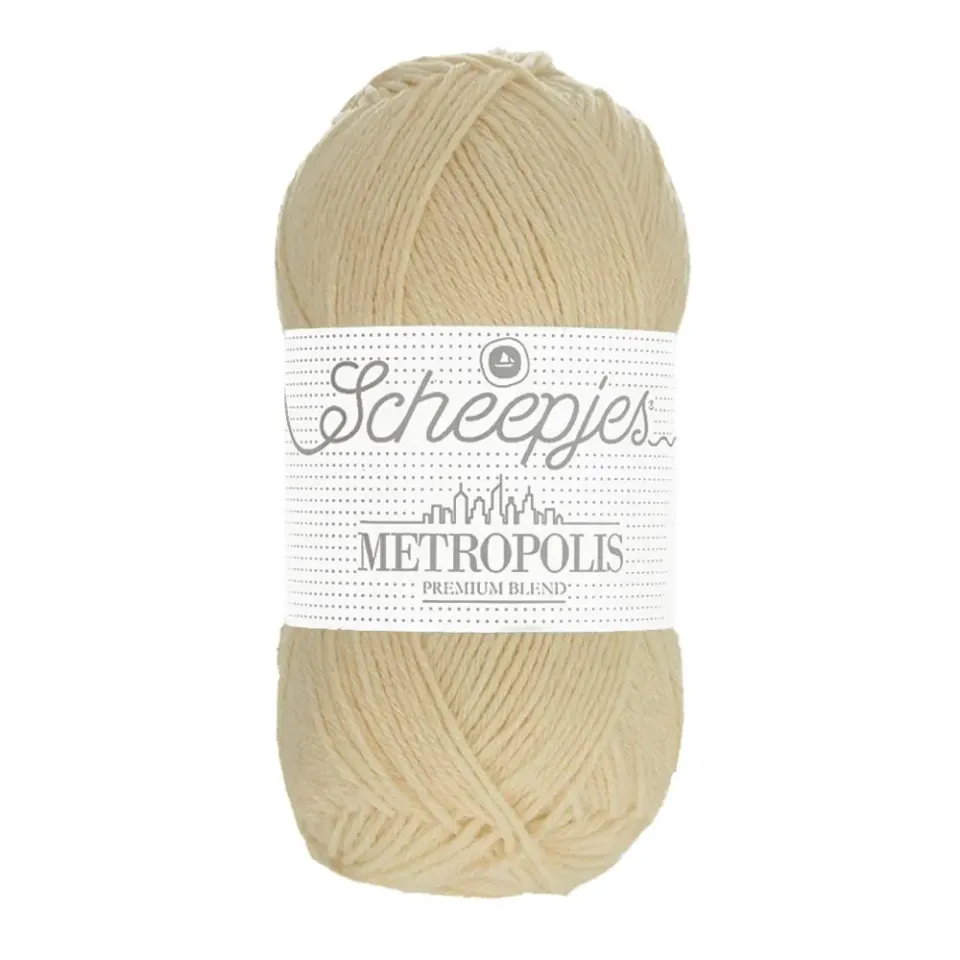 Scheepjes Metropolis 030 Toulouse Garn 50g creme Merino