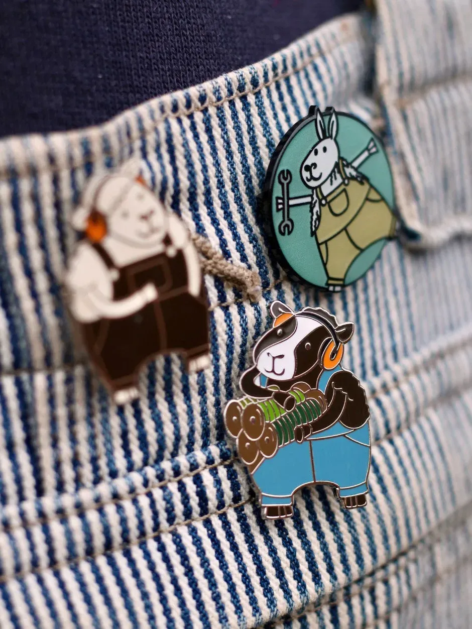 John Arbon Bertie Edna Zadie Emaille-Pin Bertie