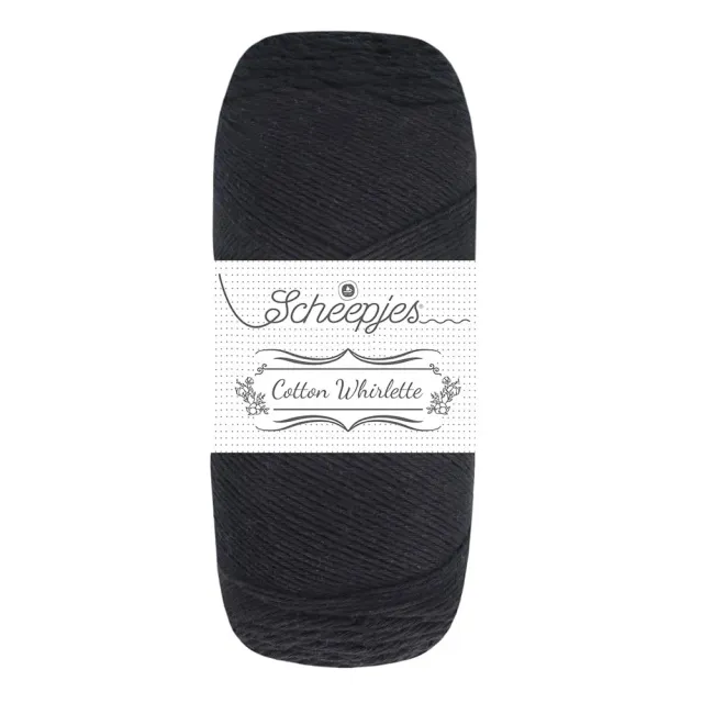 Scheepjes Cotton Whirlette 809 Garn Schwarze Bohne 100g