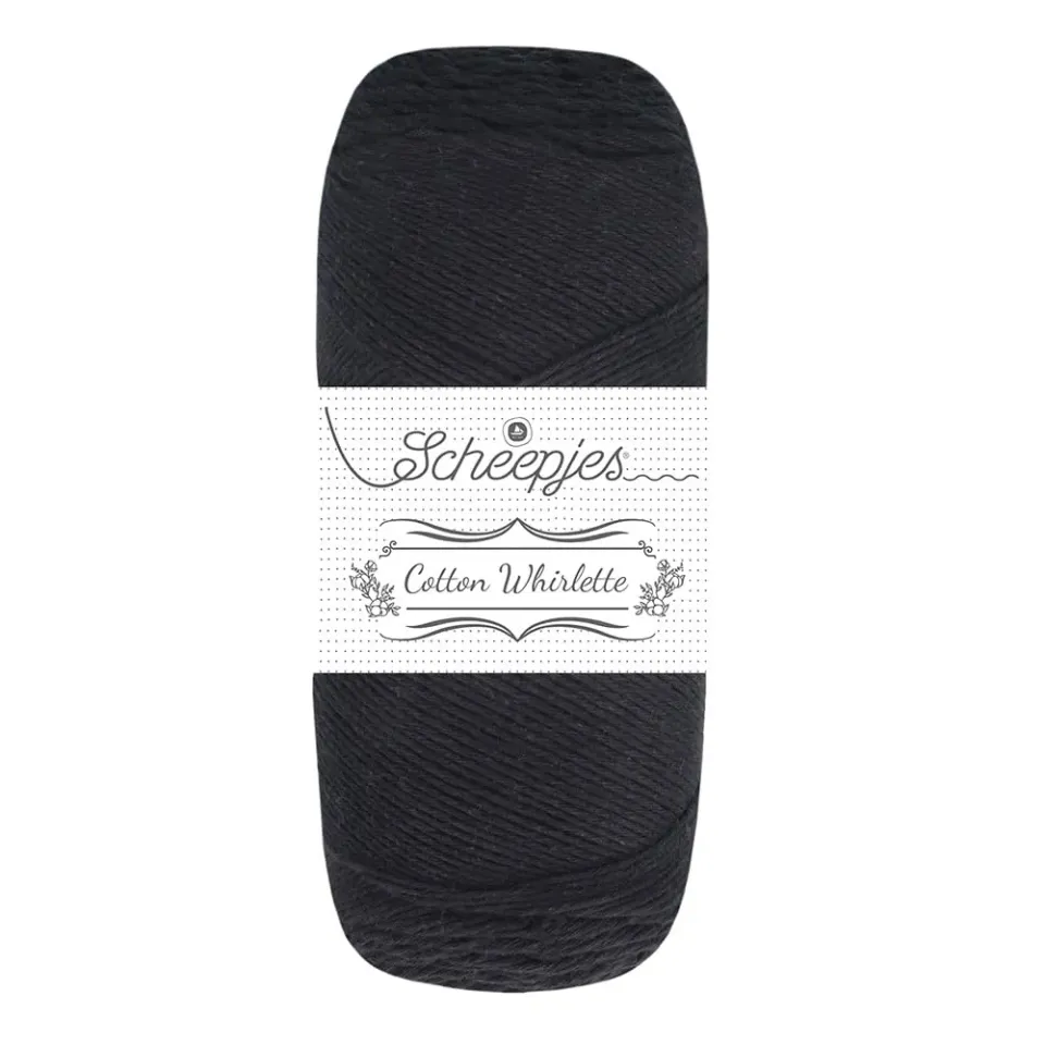 Scheepjes Cotton Whirlette 809 Garn Schwarze Bohne 100g