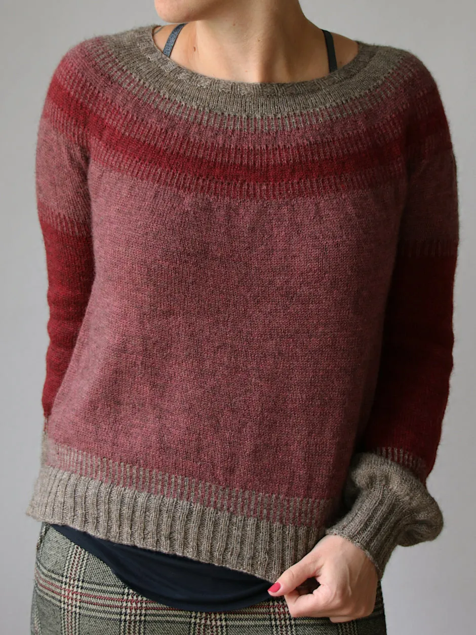 John Arbon Free Solo Pullover Strickkit Harvest Hues Gr.1-2