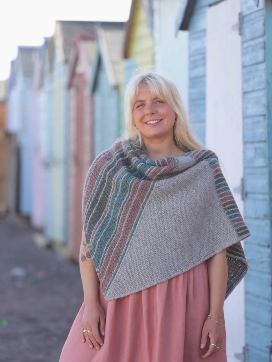 John Arbon La Baule Shawl Strickkit DK 6 Farben