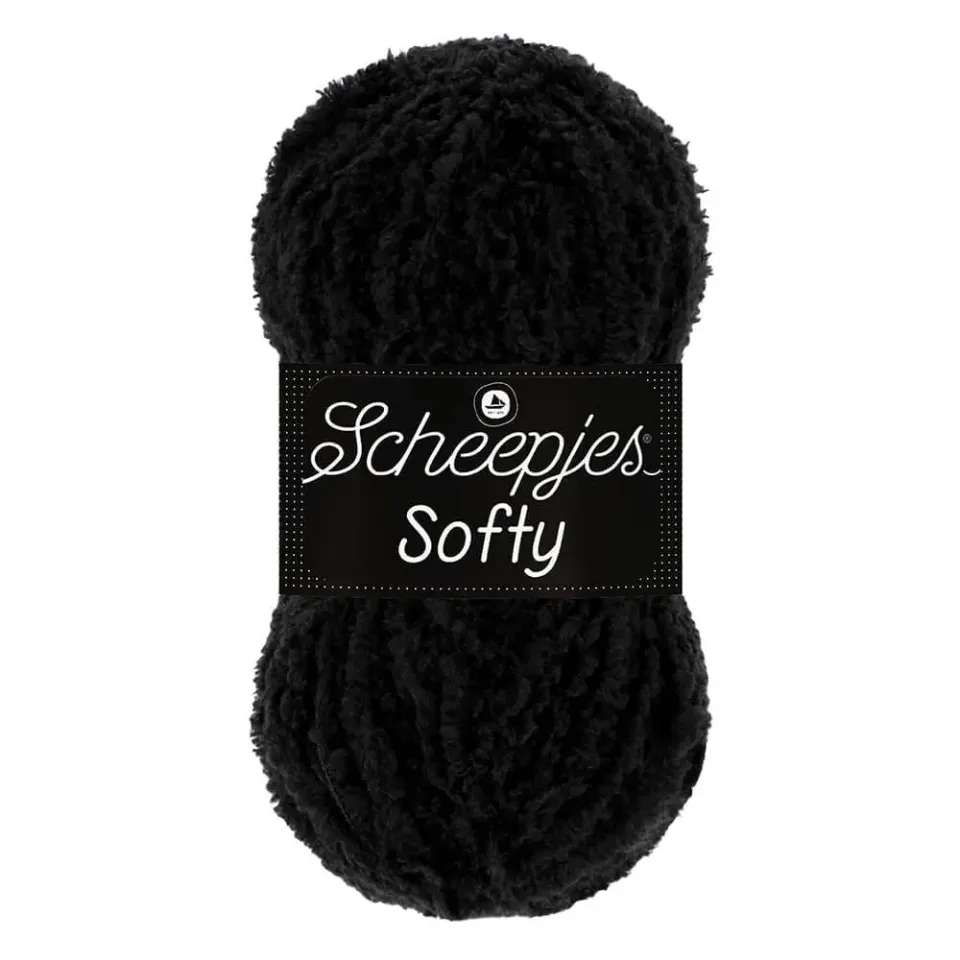 Scheepjes Softy 478 Schwarz Flauschgarn 1x50g Polyester