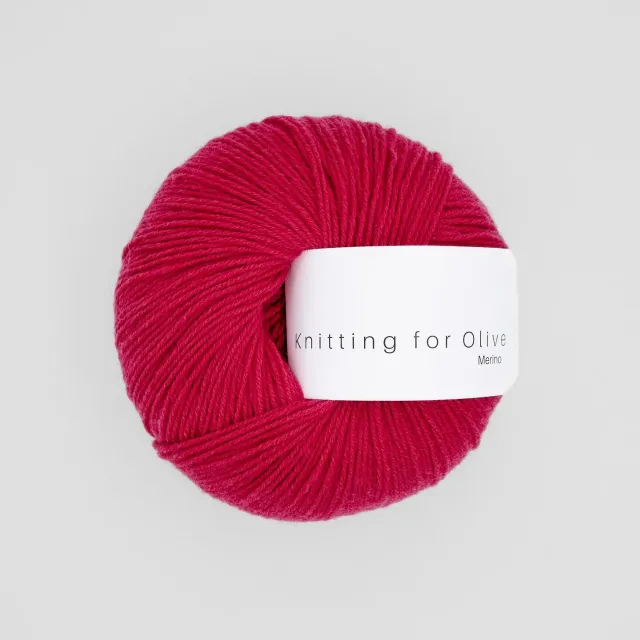 Knitting for Olive Merino Wolle Raspberry Red kühles Rot