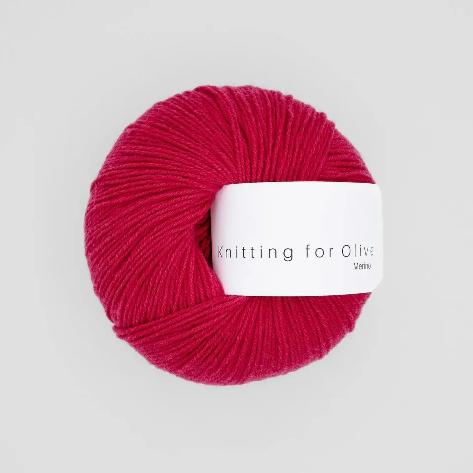 Knitting for Olive Merino Wolle Raspberry Red kühles Rot