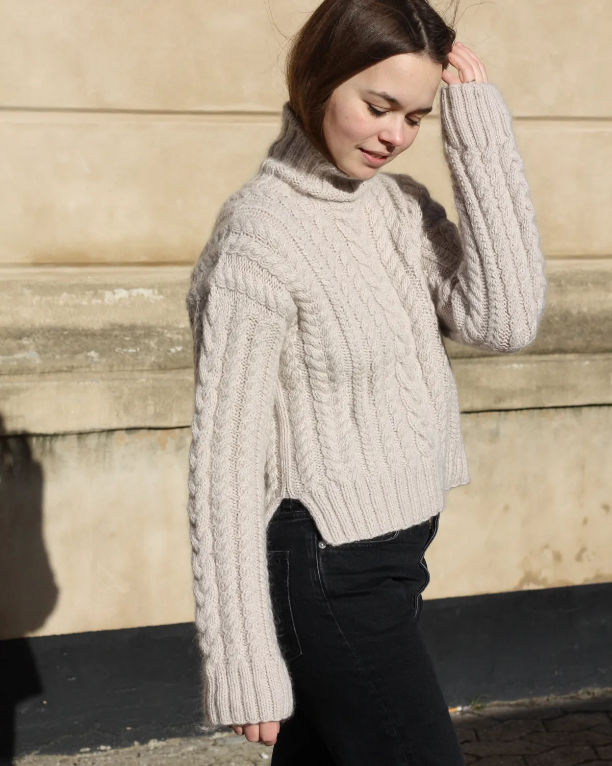 Knitting for Olive Chunky Cable Sweater Anleitung Zopfmuster