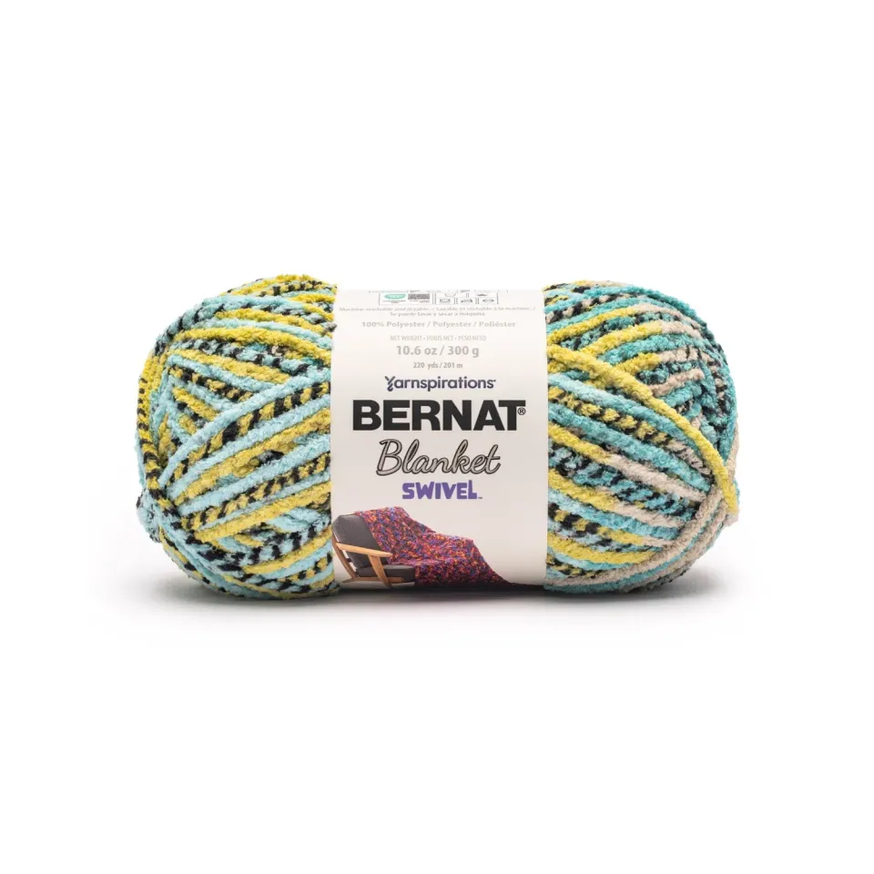 Bernat Blanket Swivel Chenillegarn 300g Schwarz-Effekt