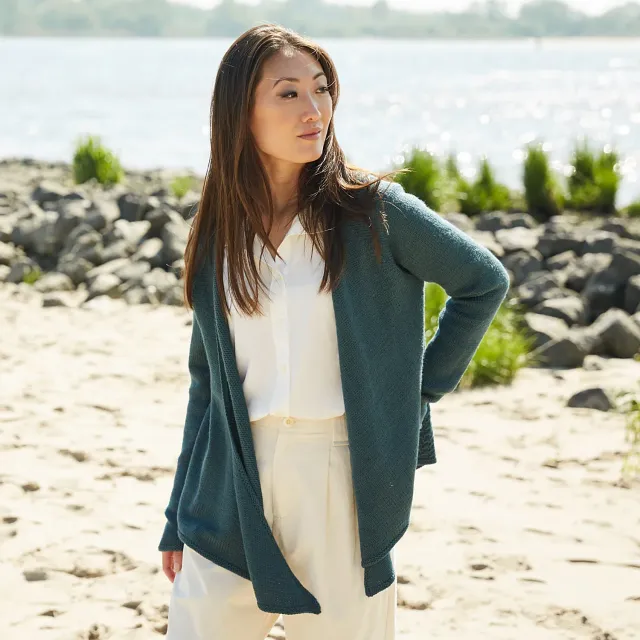 Rosy Green Wool Kanshoku Cardigan Strickanleitung offen