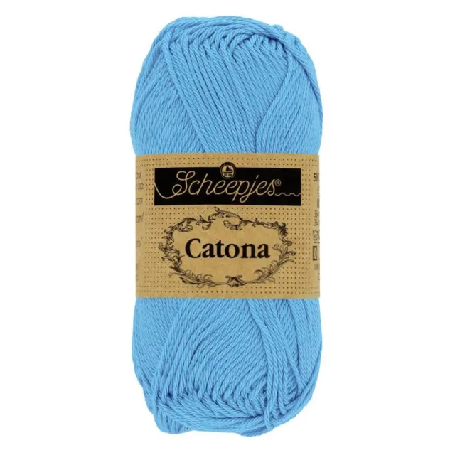 Scheepjes Catona 384 Powder Blue Baumwollgarn 50g blau