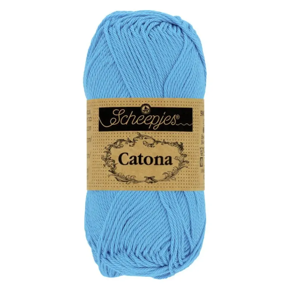 Scheepjes Catona 384 Powder Blue Baumwollgarn 50g blau
