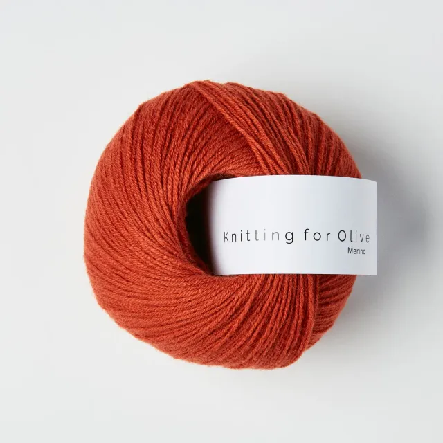 Knitting for Olive Merino Wolle Robin 50g warmes Rot